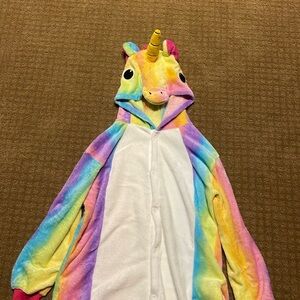 Hooded unicorn onesie NWT